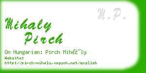 mihaly pirch business card